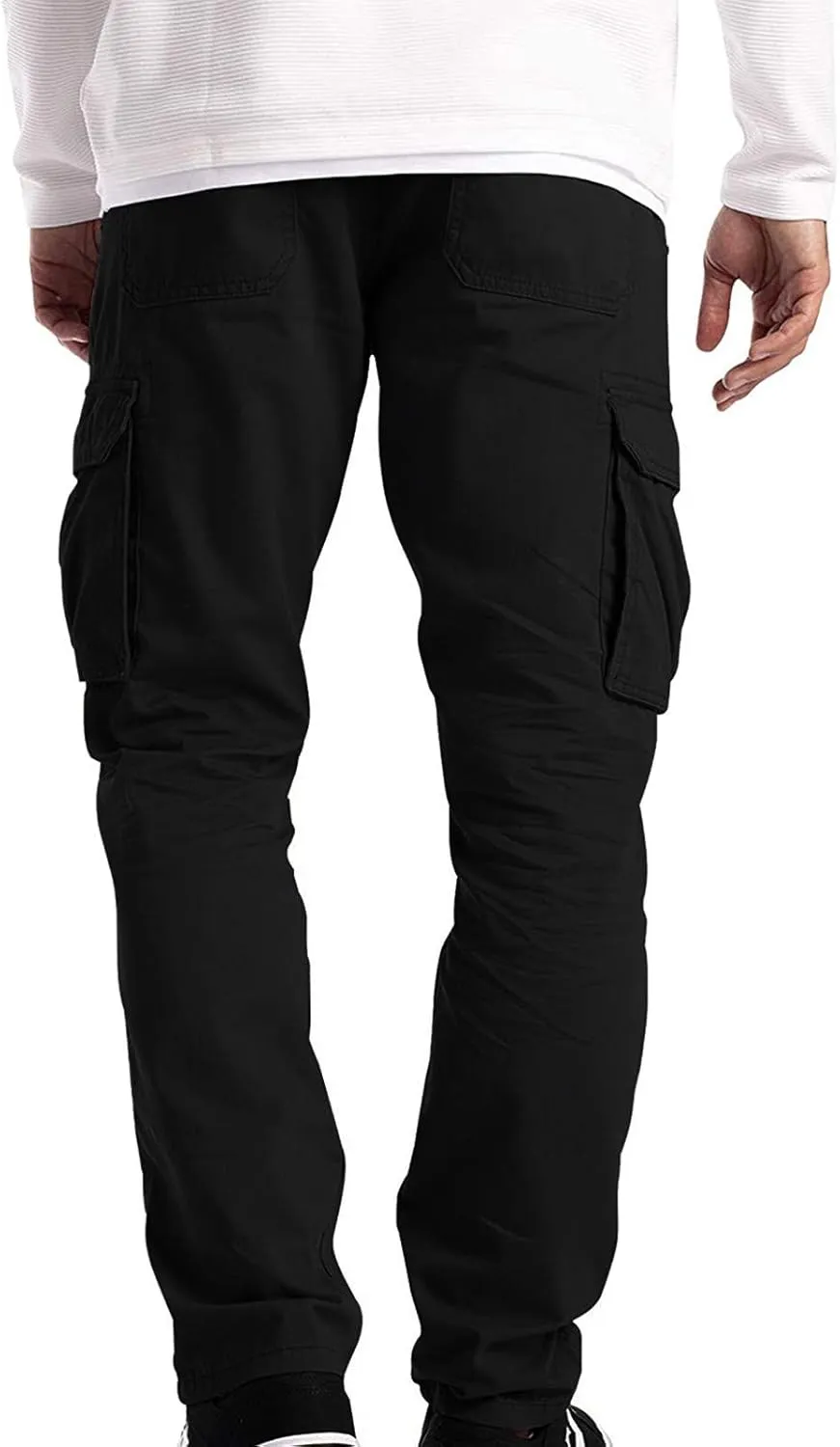 Men's Cargo Jogger Sweatpants Casual Cotton Cargo Pants Gym Sweatpants Trousers Mens Long Outdoor Hiking Work