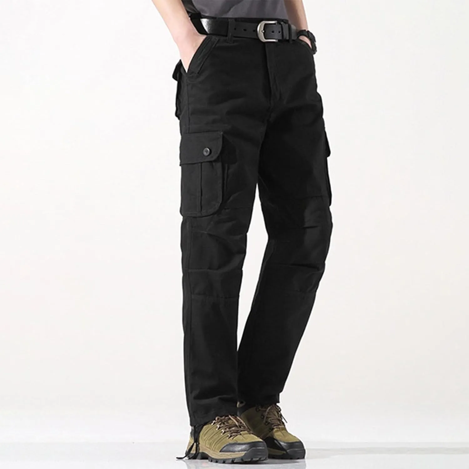 Mens Cargo Pant Drying Casual Pants Multi Pocket Outdoor Sports Hiking Loose Workout Joggers Stretch Sweatpants Mens