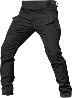 Mens Cargo Work Pants Tactical Fashion 2024 Outdoor Multi Pocket Trousers Casual Trendy Stretch Slacks
