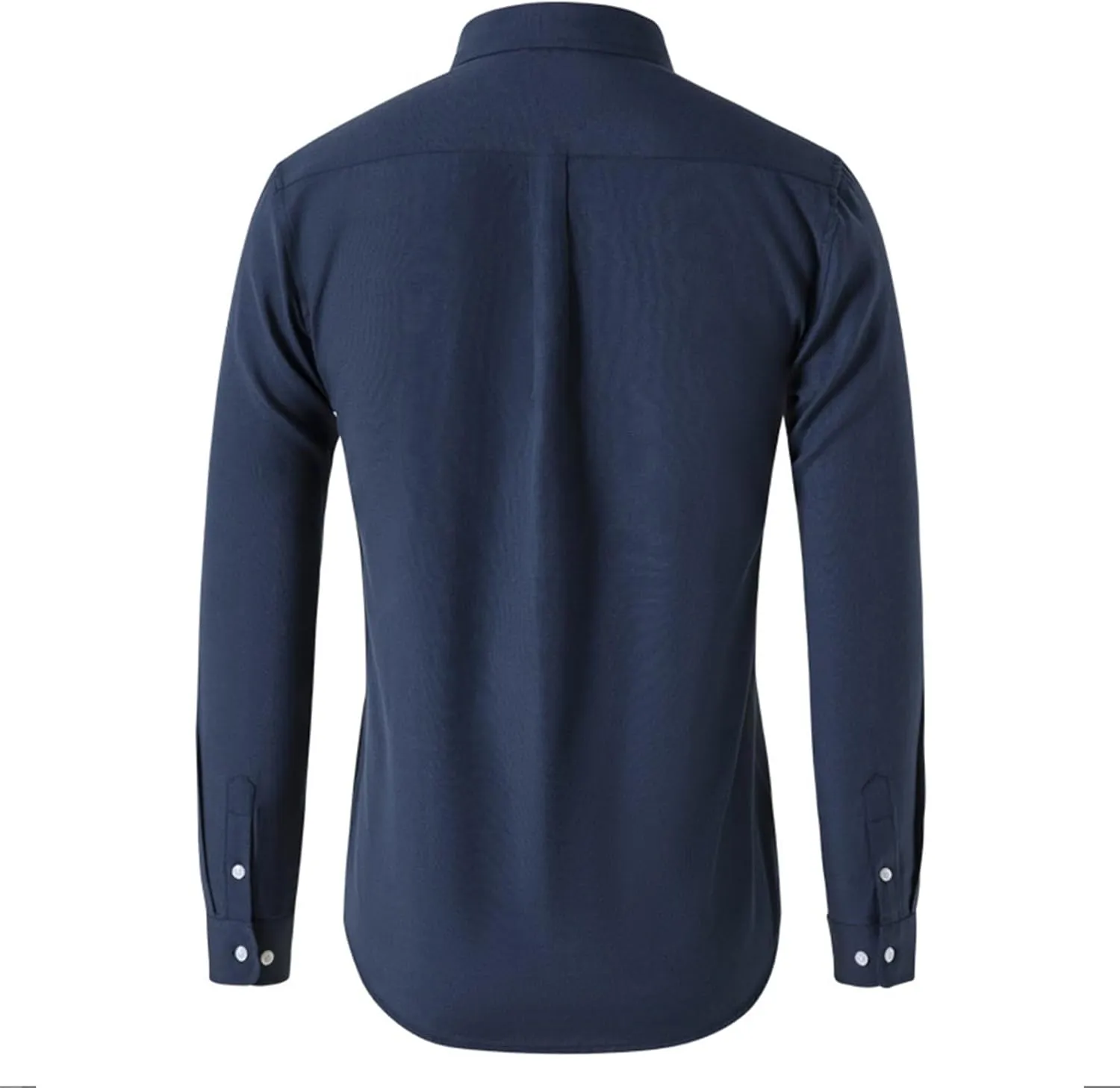 Mens Casual Button Down Cardigan Shirt Solid Color Oxford Fabric Long Sleeve Shirts Slim Fit Lapel Top with Pocket