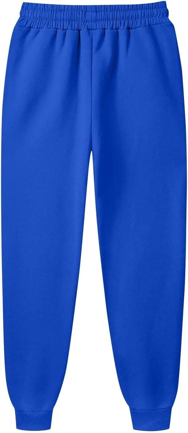 Mens Casual Drawstring Pants Joggers Sweatpants Active Athletic Workout Heavyweight Fleece Cargo Sweatpants Trousers