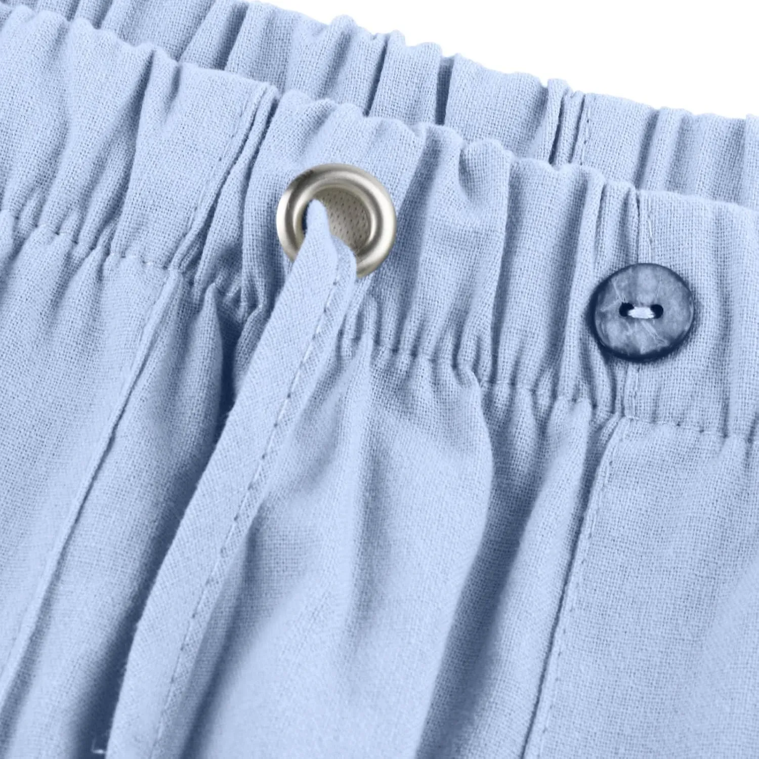 Mens Casual Pants Lightweight Plus Size Casual Pants Drawstring Low Rise Wide Leg Trousers Loose Yoga Pants with Pcokets