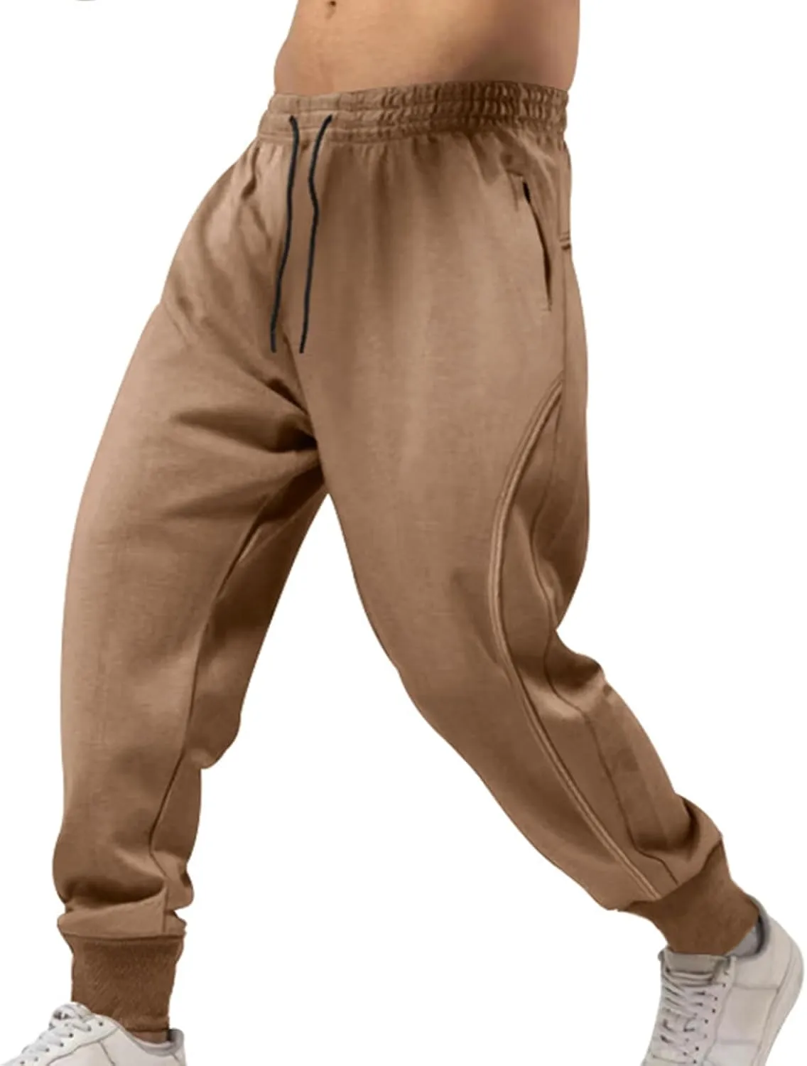 Men's Casual Pants Slim Fit Sweatpants Elastic Waist Drawstring Straight Summer Beach Pants
