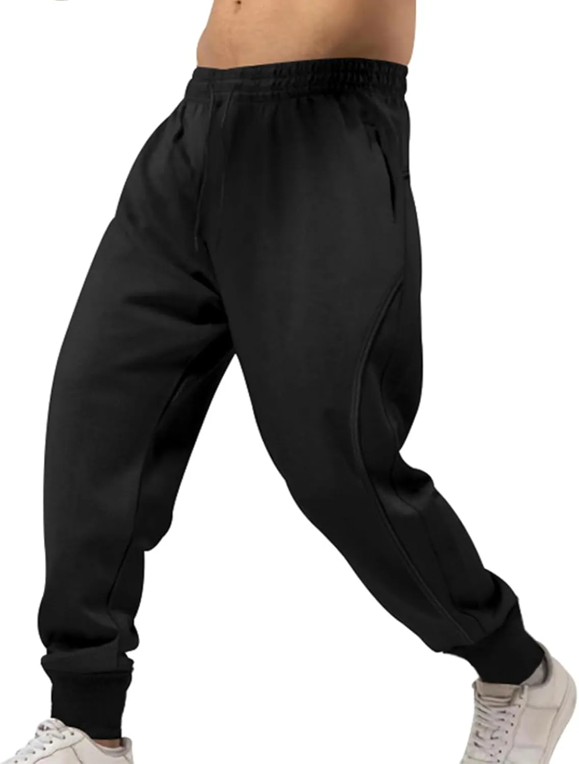 Men's Casual Pants Slim Fit Sweatpants Elastic Waist Drawstring Straight Summer Beach Pants