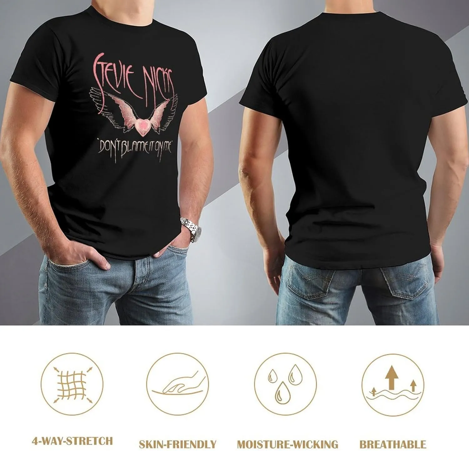 Mens Casual T-Shirts Short Sleeve Adults Teens Cotton Shirt Black