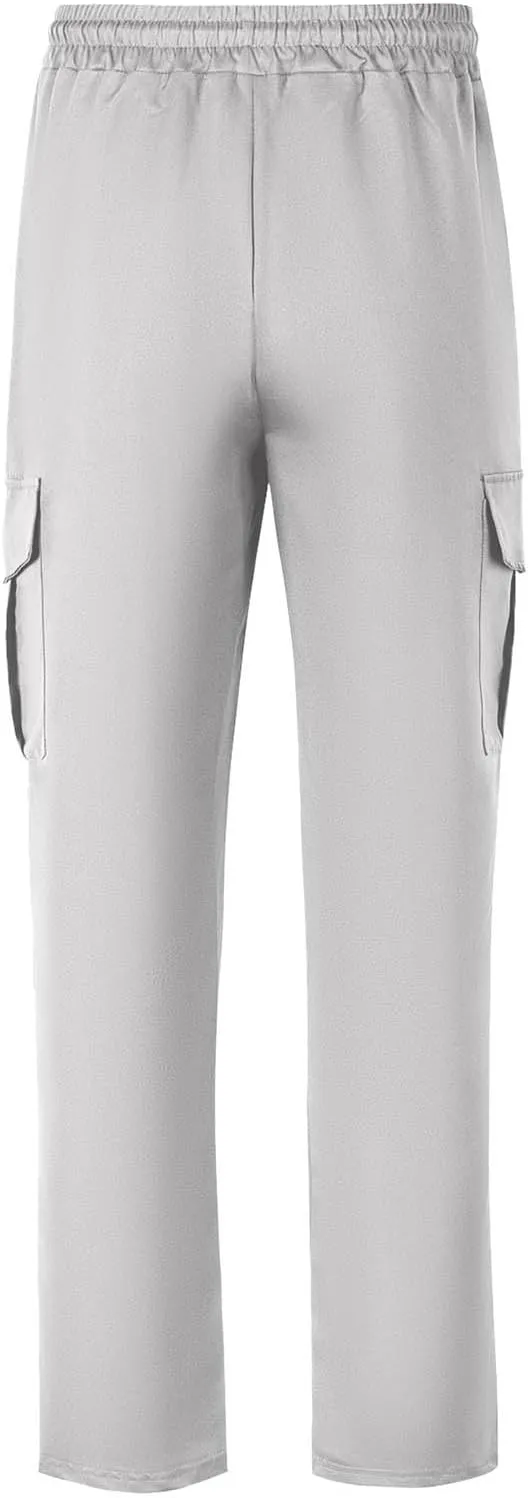 Mens Chinos Pants High Elastic Waist Casual Summer Pants Comfy Relaxed Fit Trousers with Pockets Fashion