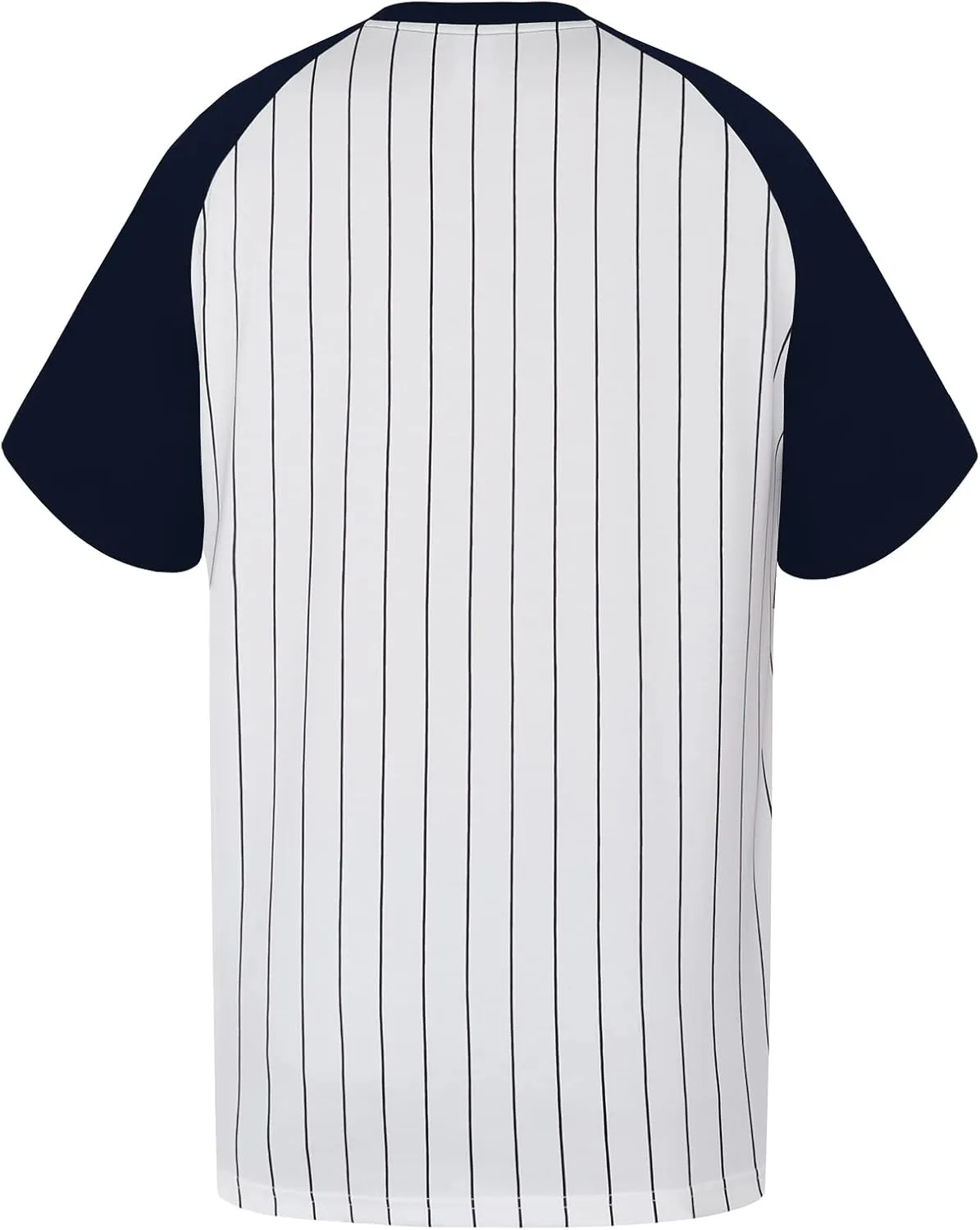 Mens City Baseball Fans Crewneck Cage Raglan T-Shirts - White & Navy