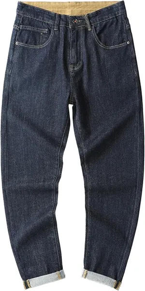 Men's Classic Straight Leg Outdoor Jeans Casual Loose Fit Stretch Denim Pants Comfort Basic Fashion Jeans