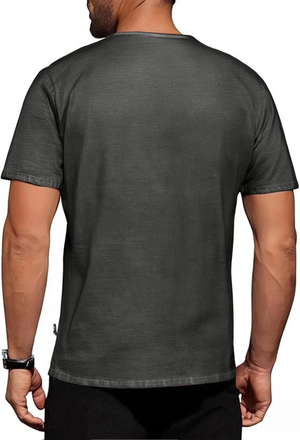 Mens Cotton Henley Shirts Short Sleeve Casual Muscle Gym Slim Fit T-Shirts Summer Button Mens Patriotic Shirts