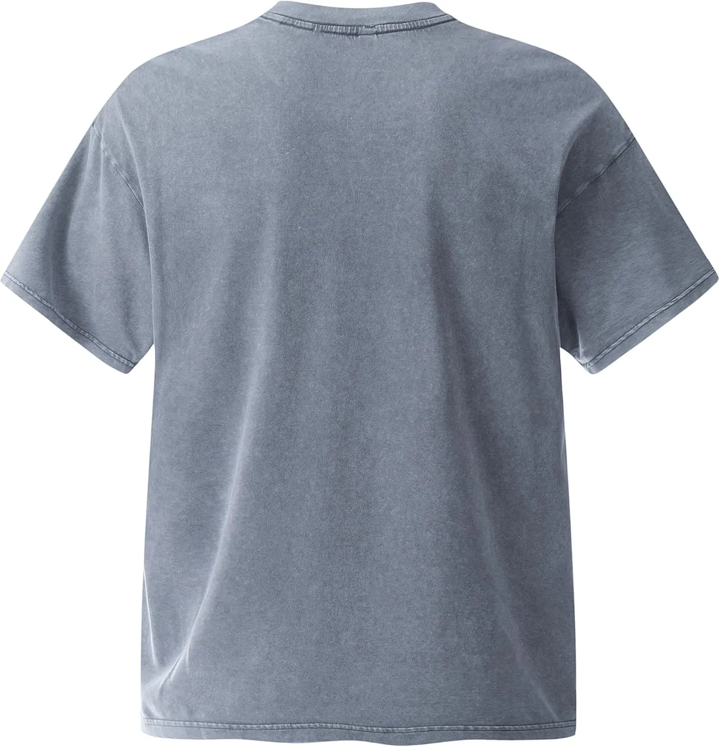 Men's Cross Pattern &Saint Letter Print T-Shirt Oversized Washed Cotton Casual Hip Hop Short Sleeve