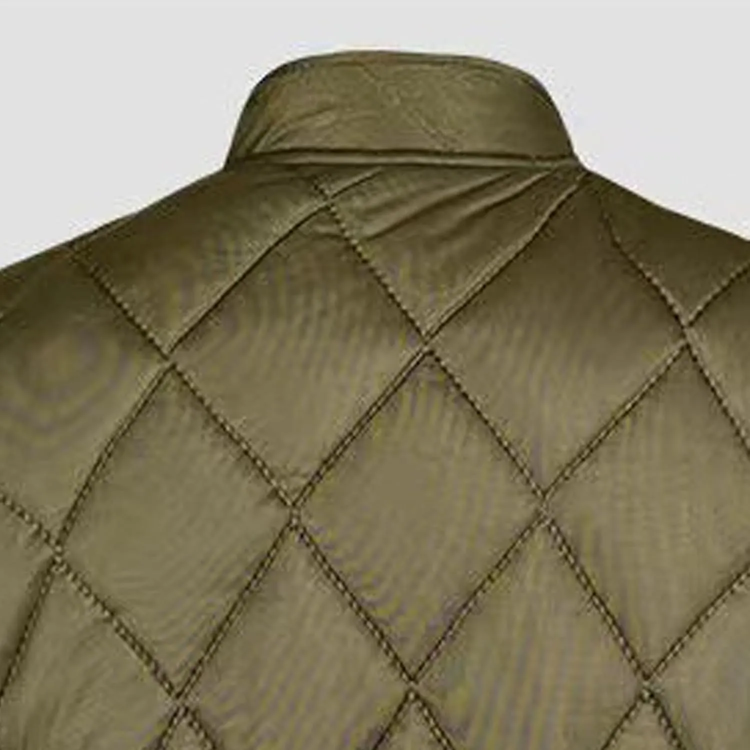 Men's Diamond Quilted Jacket Button Down Thermal Padded Cotton Coat Insulated Warm Winter Bomber Jackets