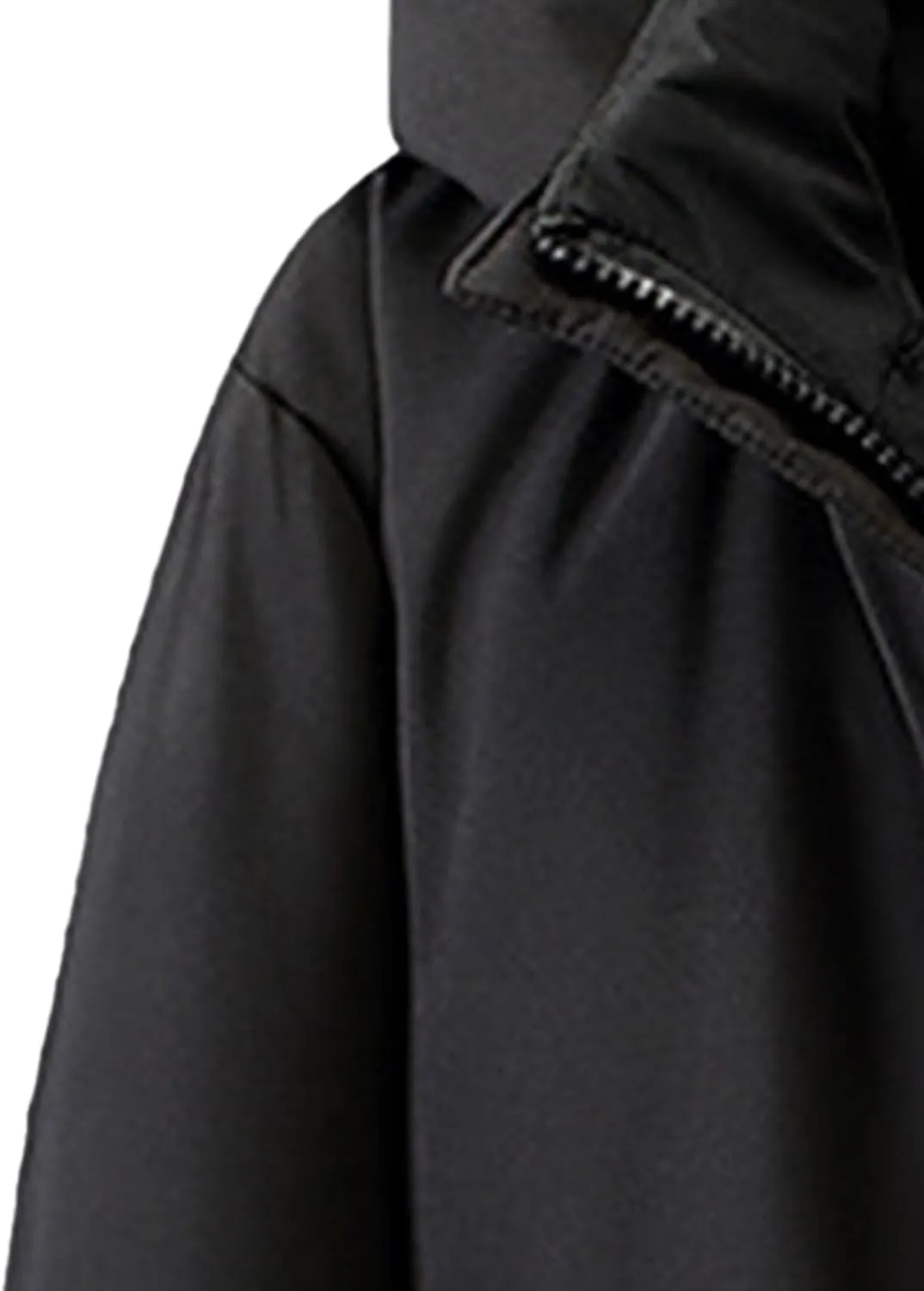 Men's Fur Hooded Warm Quilted Jacket Windproof Long Winter Coats with Pockets Thermal Padded Down Windbreaker