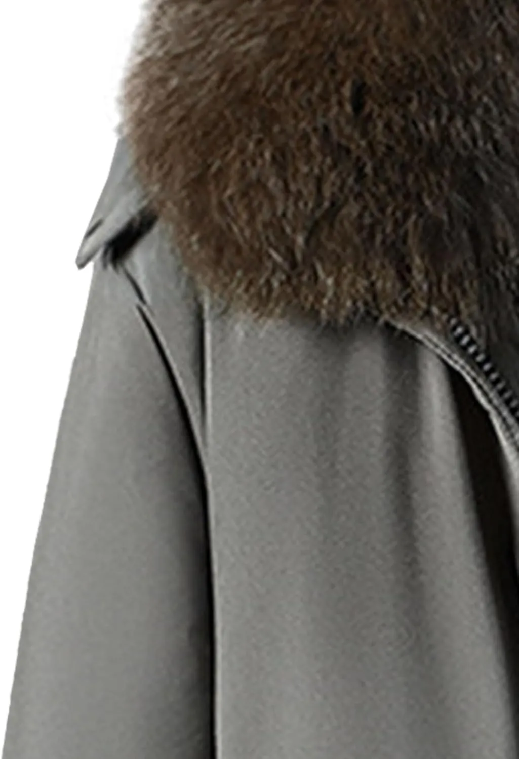 Men's Fur Hooded Warm Quilted Jacket Windproof Long Winter Coats with Pockets Thermal Padded Down Windbreaker