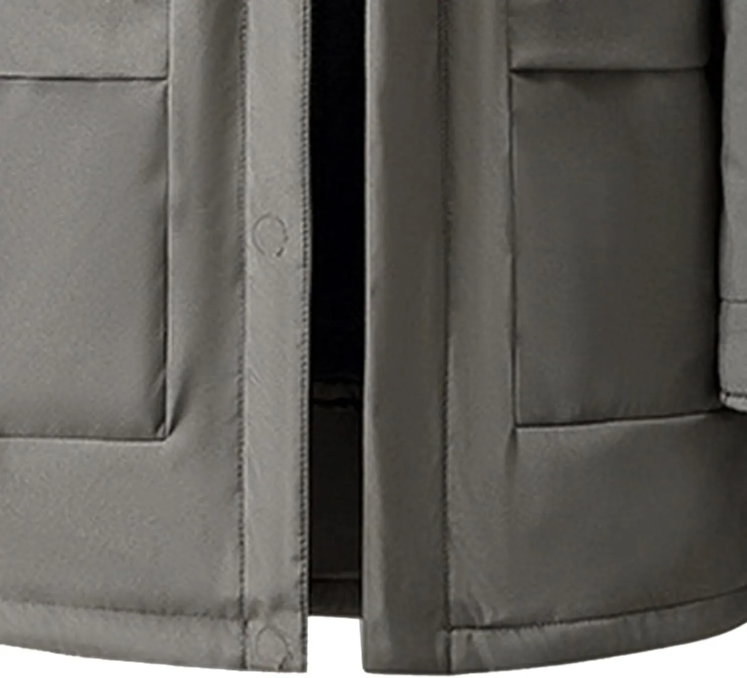 Men's Fur Hooded Warm Quilted Jacket Windproof Long Winter Coats with Pockets Thermal Padded Down Windbreaker