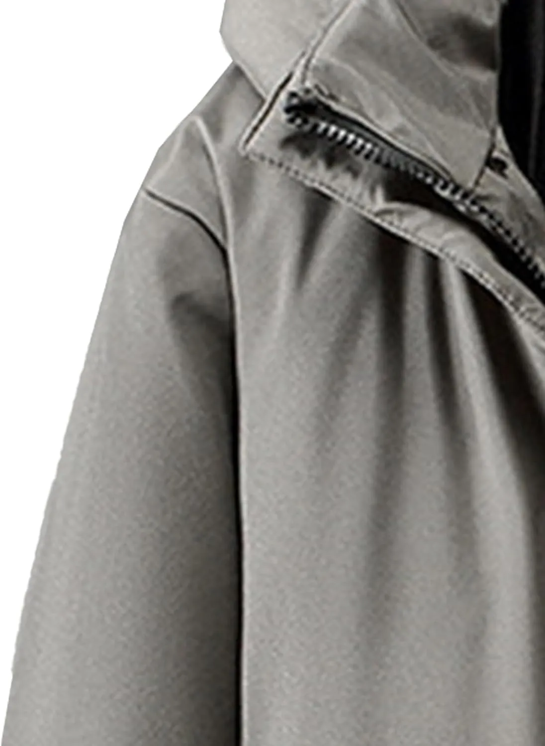 Men's Fur Hooded Warm Quilted Jacket Windproof Long Winter Coats with Pockets Thermal Padded Down Windbreaker