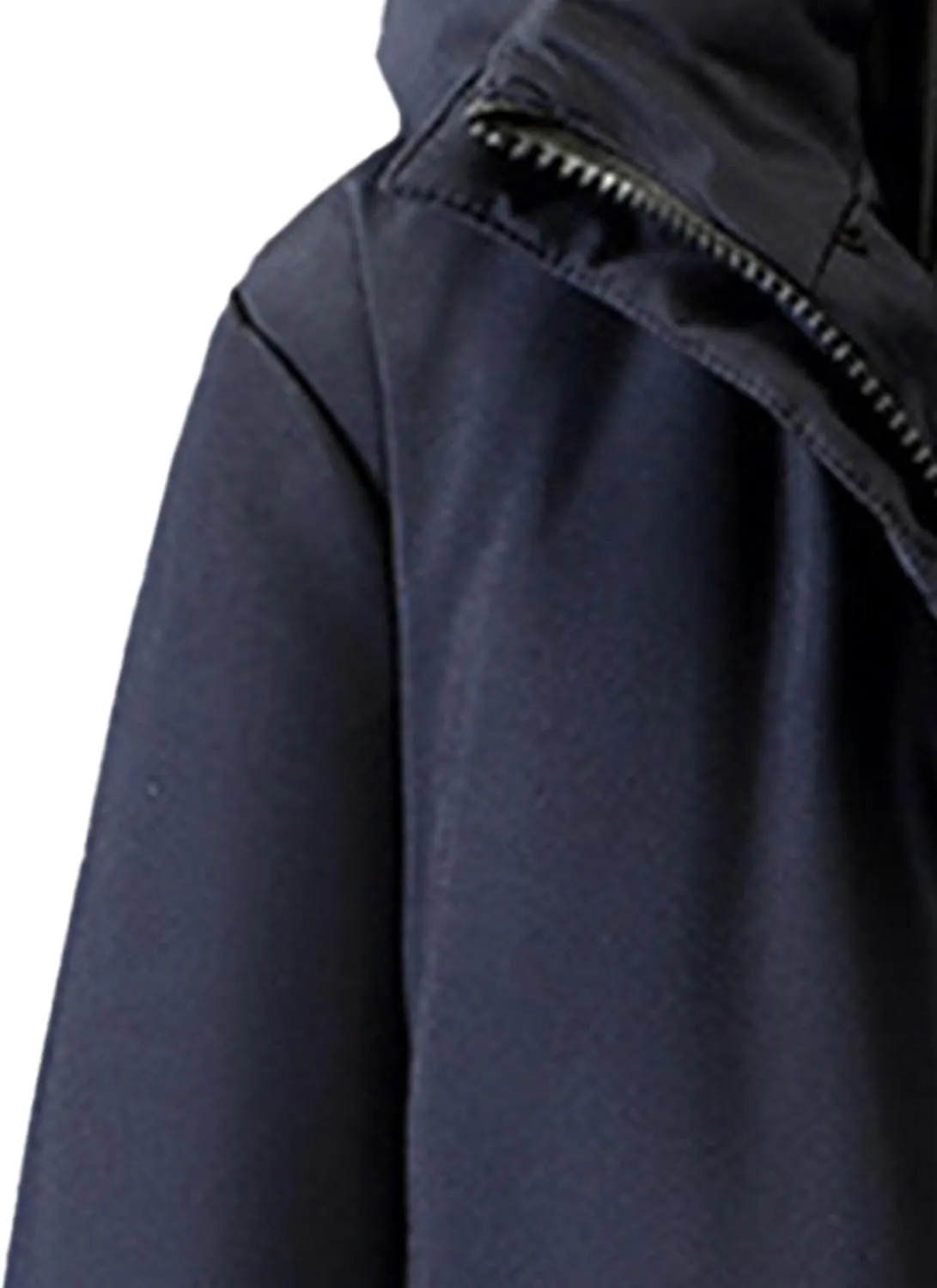 Men's Fur Hooded Warm Quilted Jacket Windproof Long Winter Coats with Pockets Thermal Padded Down Windbreaker
