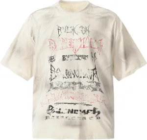Men's Hip Hop Graphic Print Cotton T-Shirt Fashion Special Design Crewneck Rapper Short Sleeve Tops