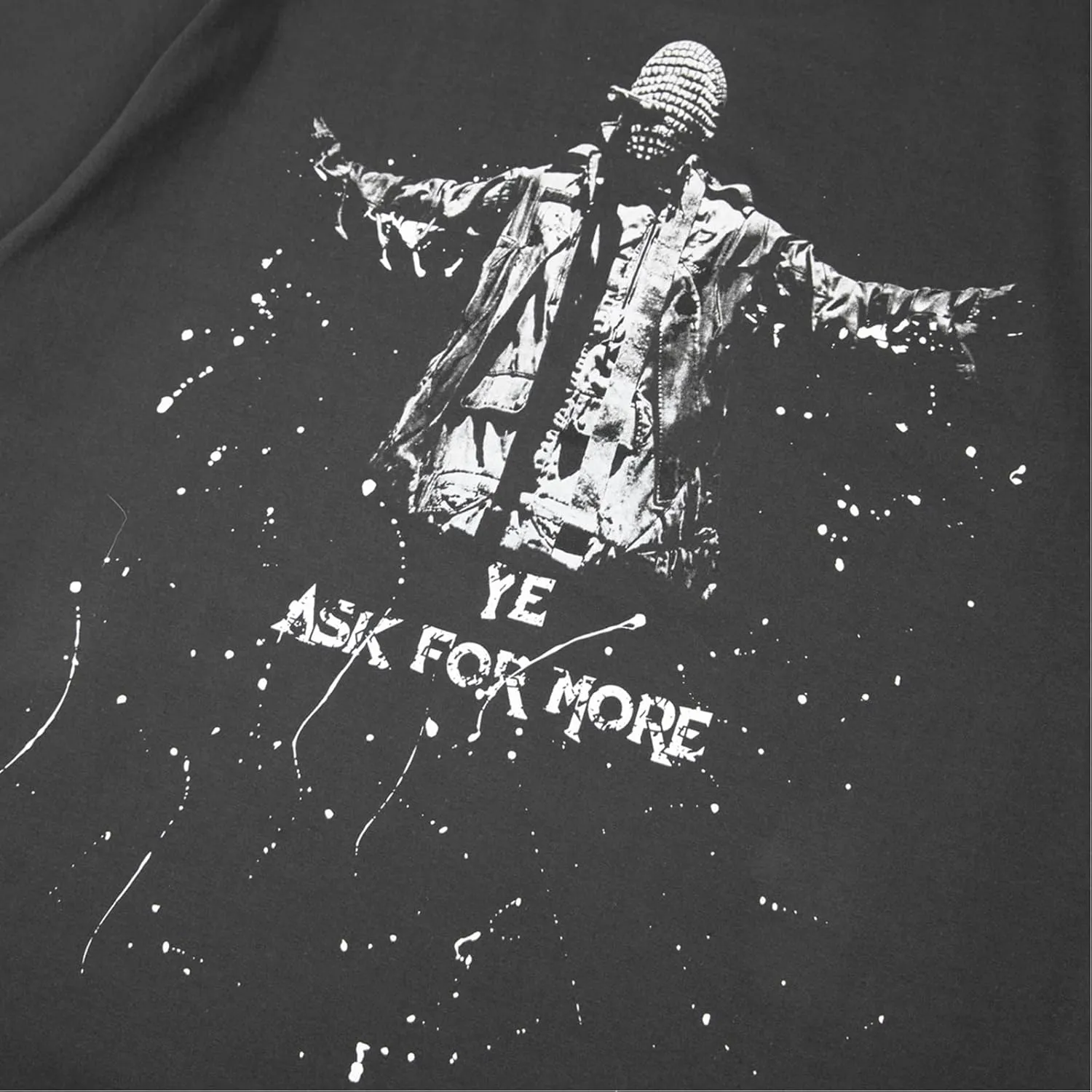 Men's Hip Hop Graphic Print Cotton T-Shirt Fashion Special Design Crewneck Rapper Short Sleeve Tops