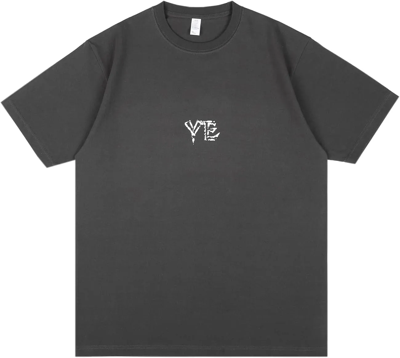 Men's Hip Hop Graphic Print Cotton T-Shirt Fashion Special Design Crewneck Rapper Short Sleeve Tops