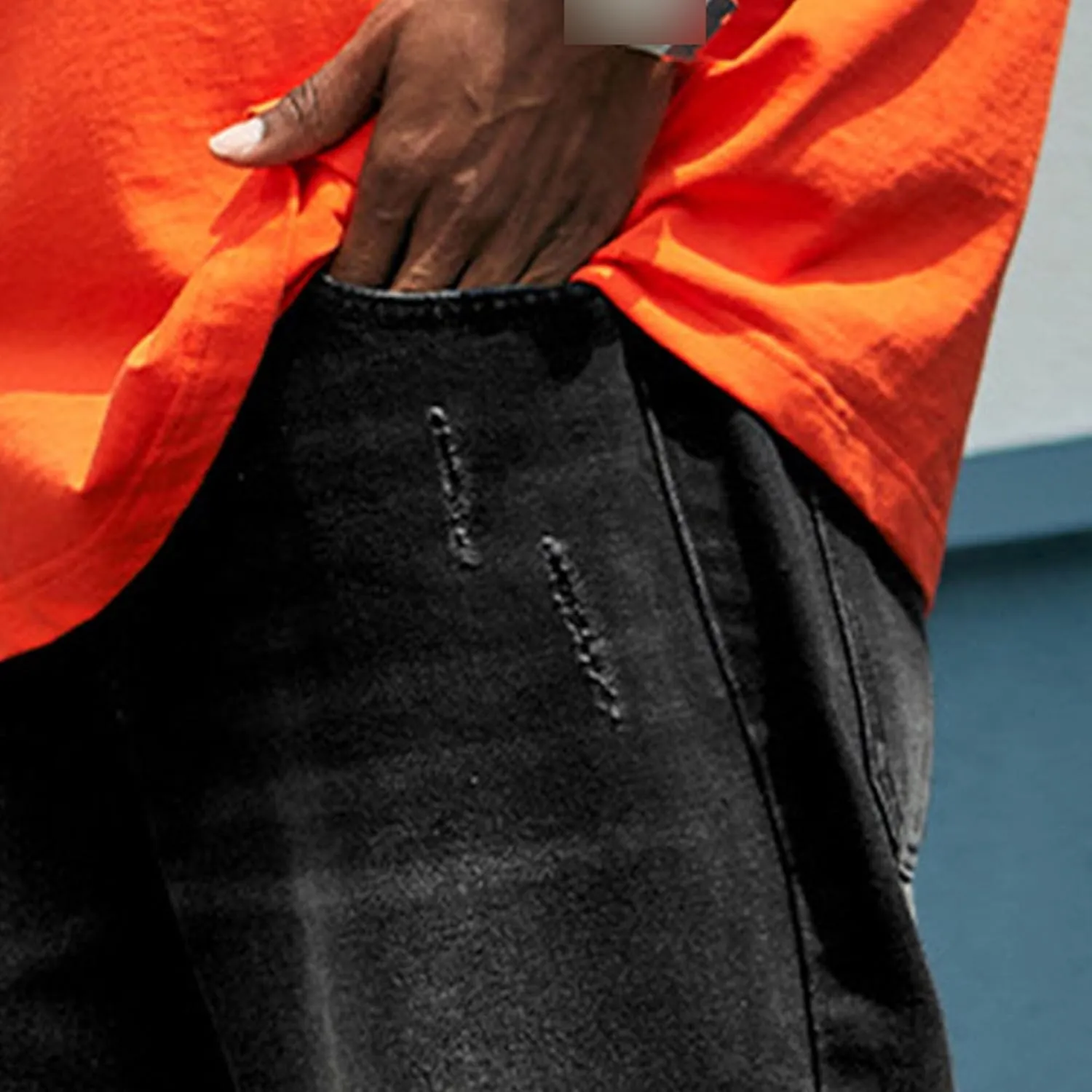 Men's Hip Hop Retro Jeans Relaxed Fit Daily Loose Fit Denim Pants Casual Classic Straight Jeans