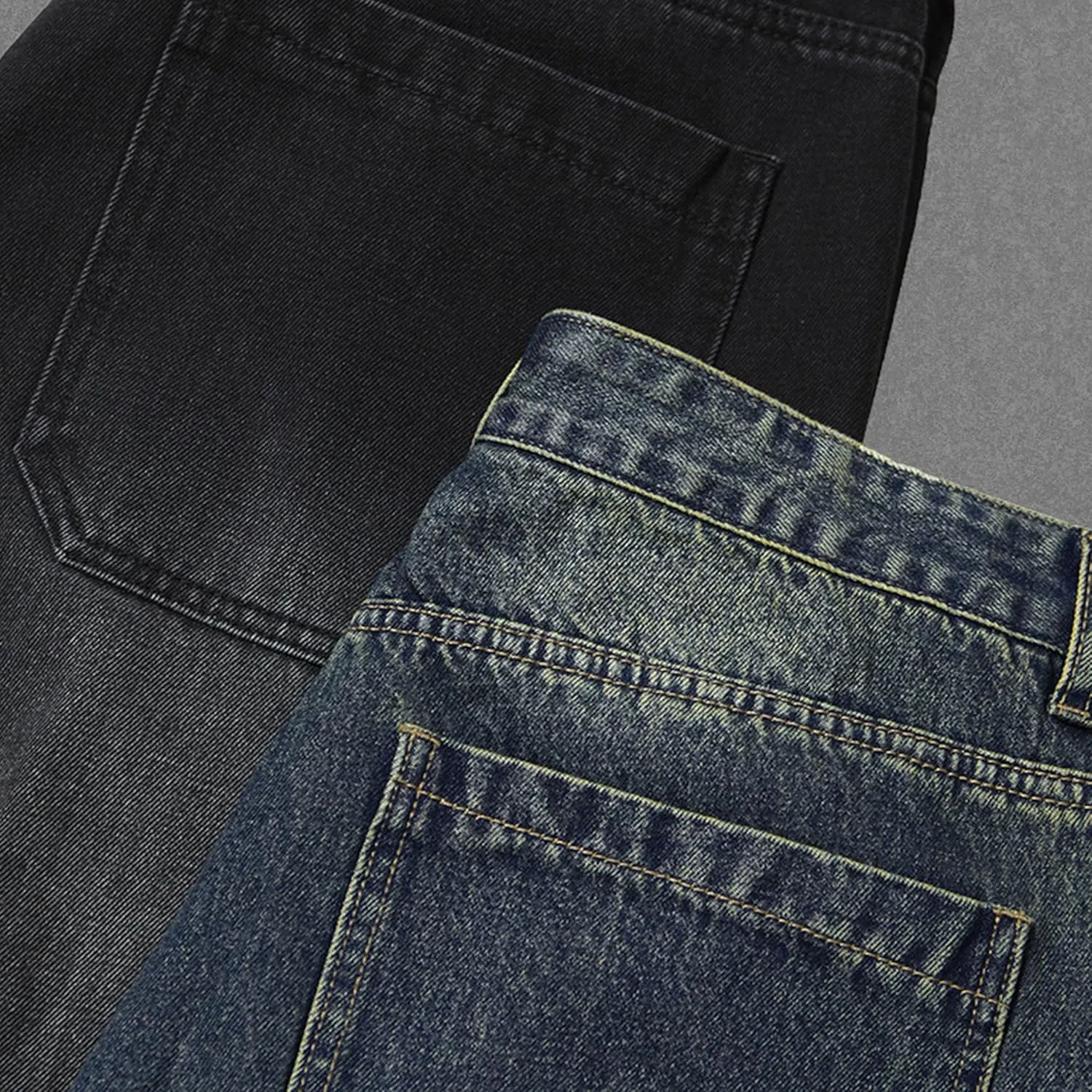 Men's Hip Hop Retro Jeans Relaxed Fit Daily Loose Fit Denim Pants Casual Classic Straight Jeans