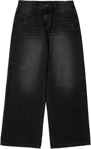 Men's Hip Hop Retro Jeans Relaxed Fit Daily Loose Fit Denim Pants Casual Classic Straight Jeans