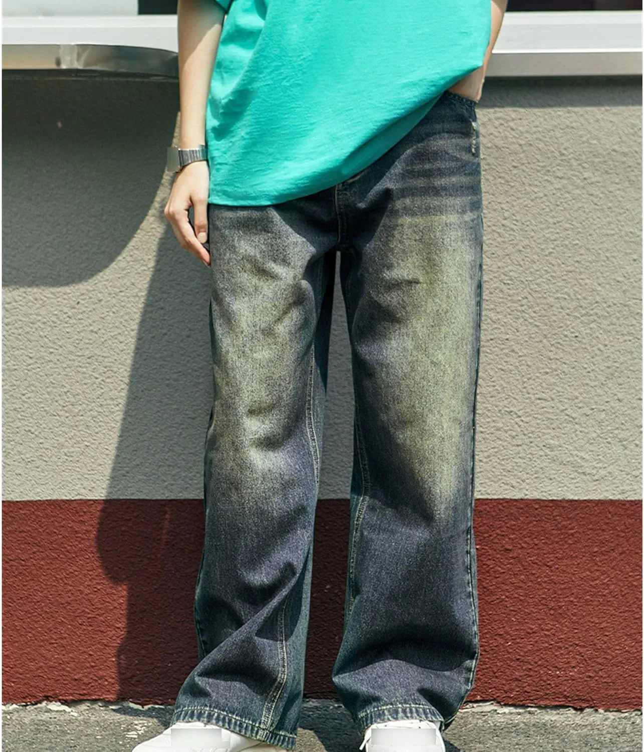 Men's Hip Hop Retro Jeans Relaxed Fit Daily Loose Fit Denim Pants Casual Classic Straight Jeans