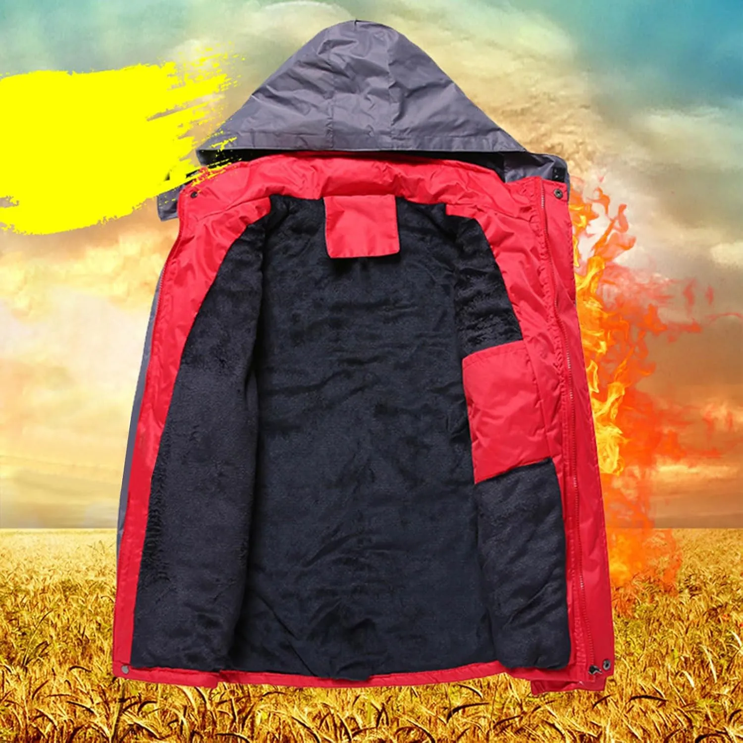 Men's Hooded Rain Jackets Plus Size Lightweight Waterproof Windbreaker Outdoor Sports Jacket Hiking Climbing Raincoat
