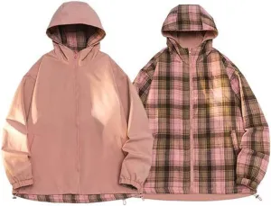 Mens Hooded Softshell Jacket Waterproof Lightweight Insulated Reversible Windbreaker Winter Hiking Climbing Rain Coat