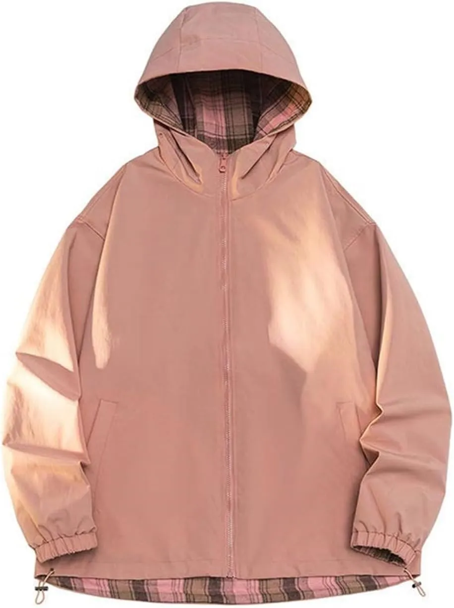 Mens Hooded Softshell Jacket Waterproof Lightweight Insulated Reversible Windbreaker Winter Hiking Climbing Rain Coat