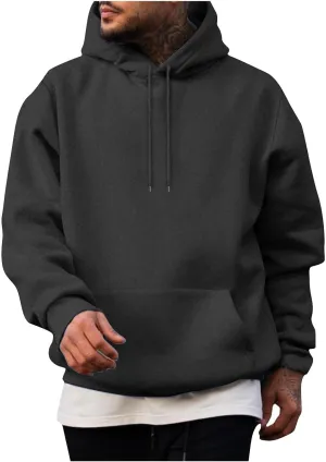 Men's Hoodies Multi Pocket Zip up Hoodie Lightweight Hooded Sweatshirt Fall Winter Jacket Active Sweatshirts