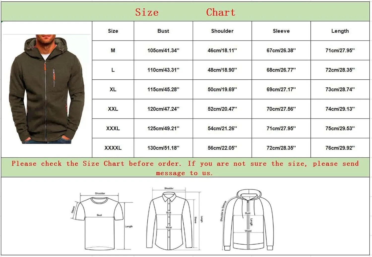 Men's Hoodies Zip up Lightweight Hoodie Sweatshirt Casual Full Zip Long Sleeve Hooded Jacket with Zip Pockets