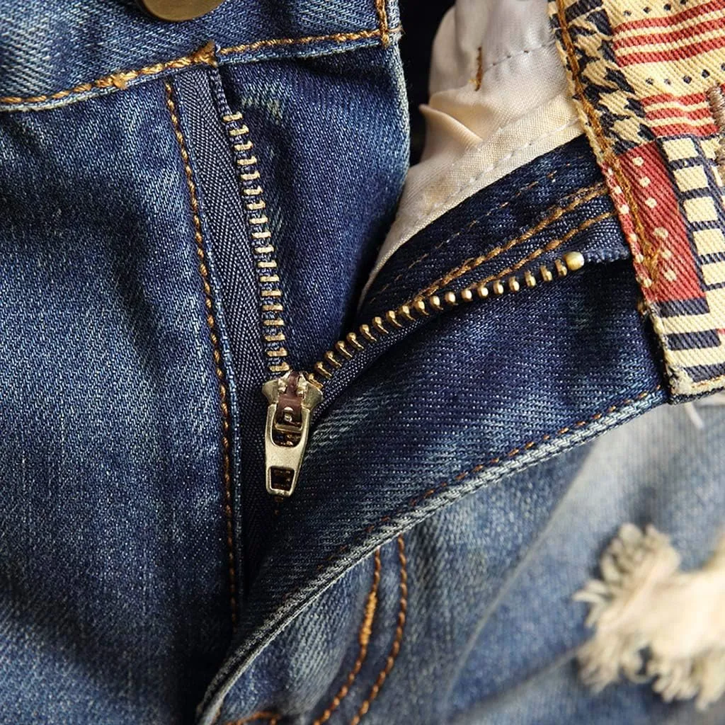 Mens Jean Shorts Denim Shorts Ripped Distressed Short Jeans Casual Classic Straight Fit Jorts