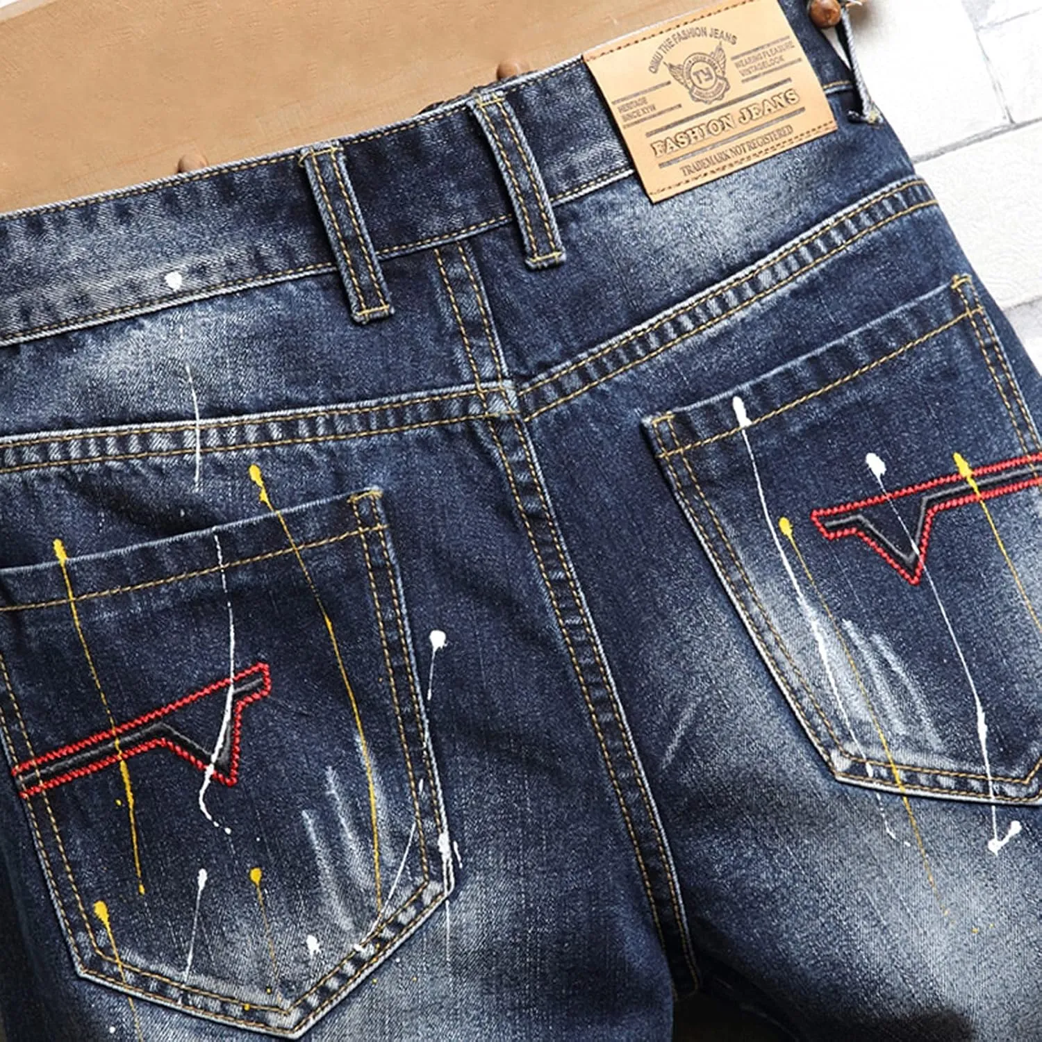 Mens Jean Shorts Denim Shorts Ripped Distressed Short Jeans Casual Classic Straight Fit Jorts
