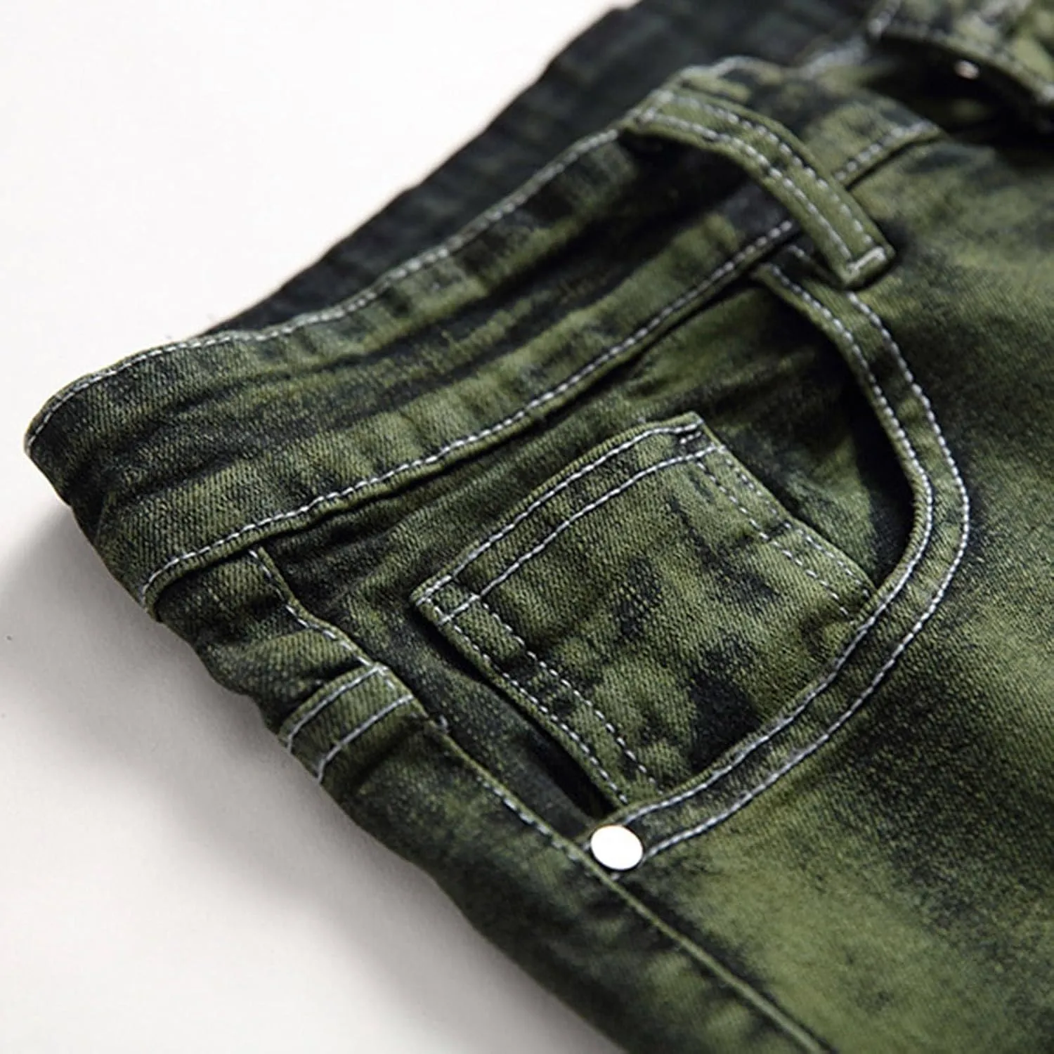 Mens Jeans Regular Fit Loose Fit Jeans Blue & Black Jeans Classic Denim Patches Jeans Printed Patchwork Baggy Jeans