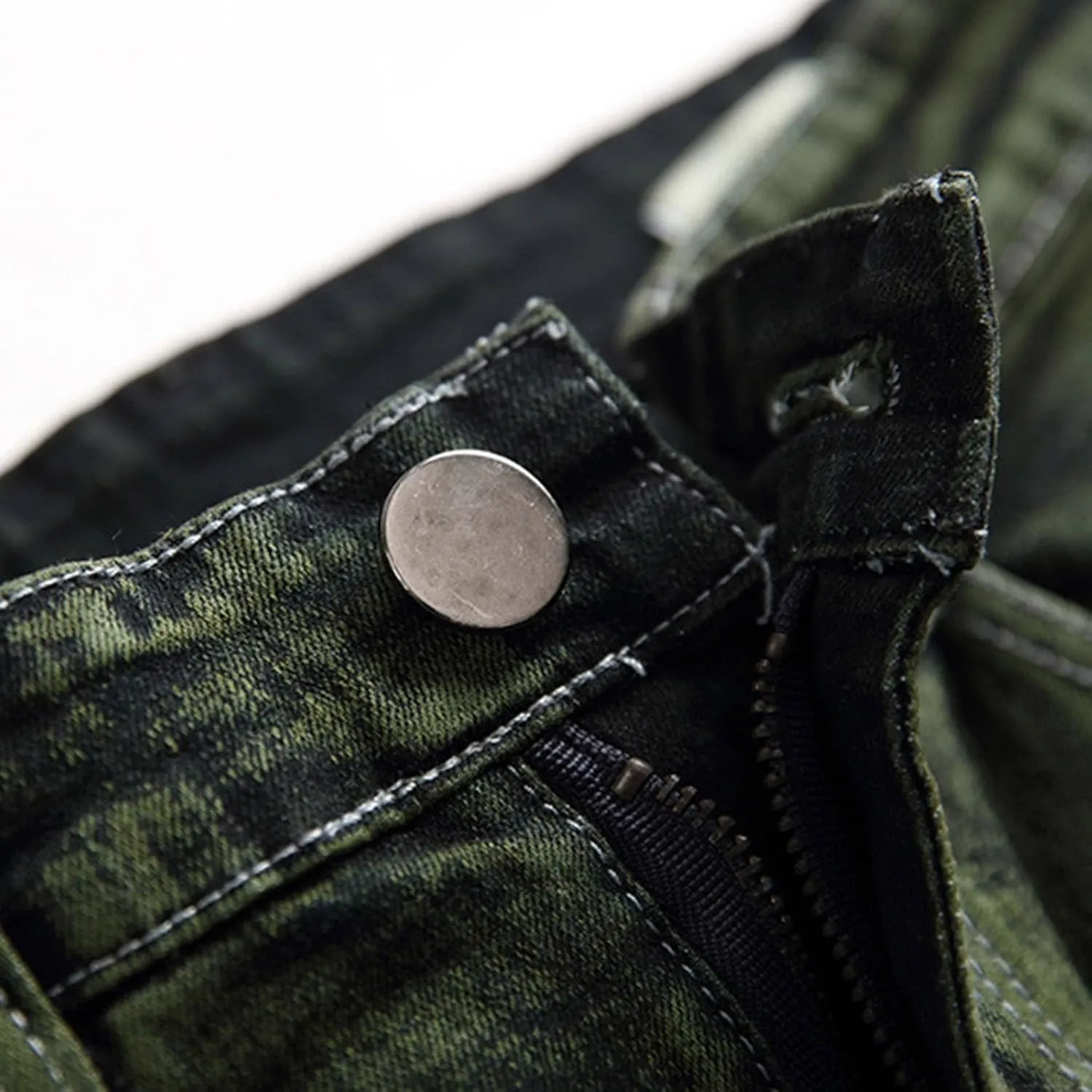 Mens Jeans Regular Fit Loose Fit Jeans Blue & Black Jeans Classic Denim Patches Jeans Printed Patchwork Baggy Jeans