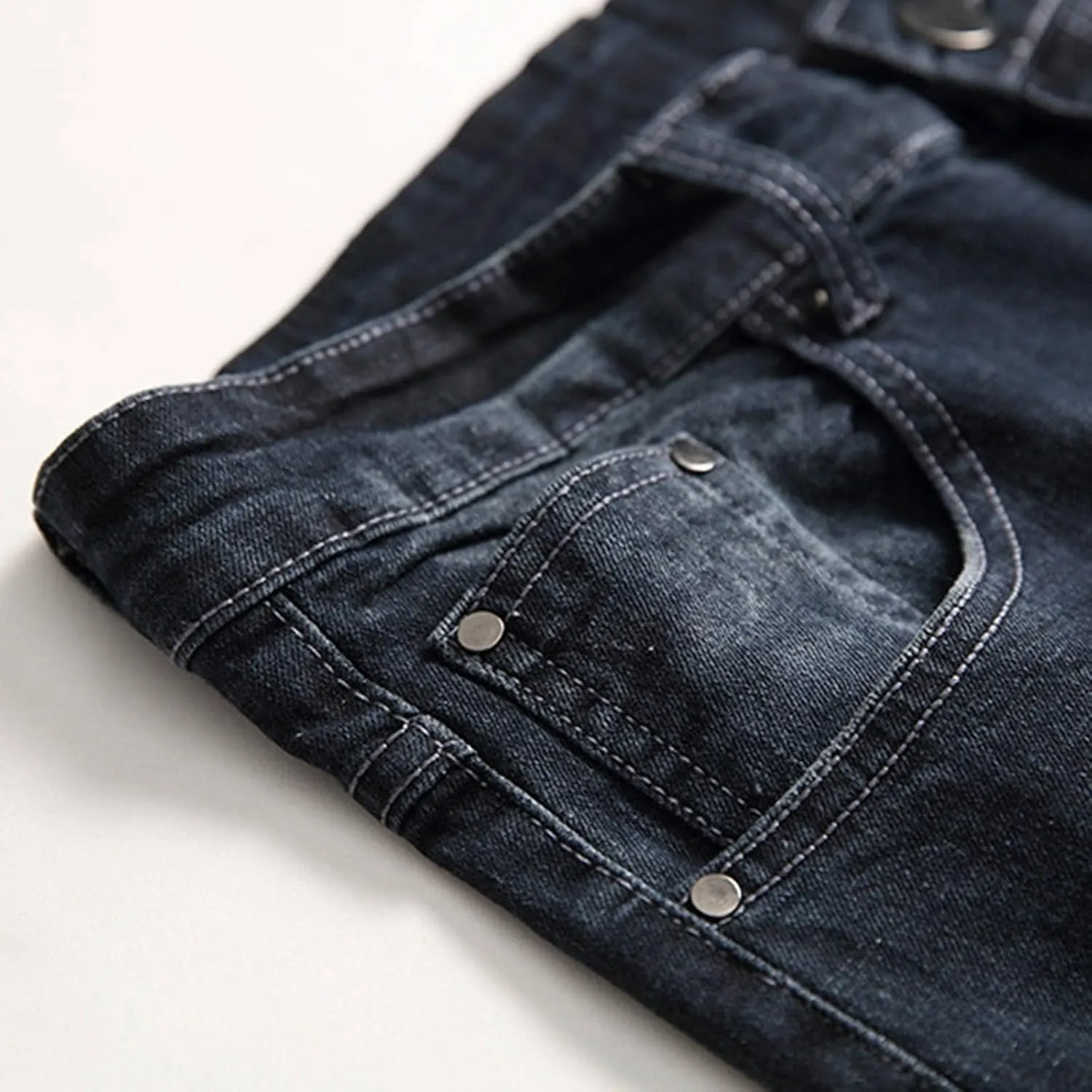 Mens Jeans Slim Fit Athletic Fit Jeans Comfort Stretch Denim Jeans Trendy Print Pants Parachute Pants for Men