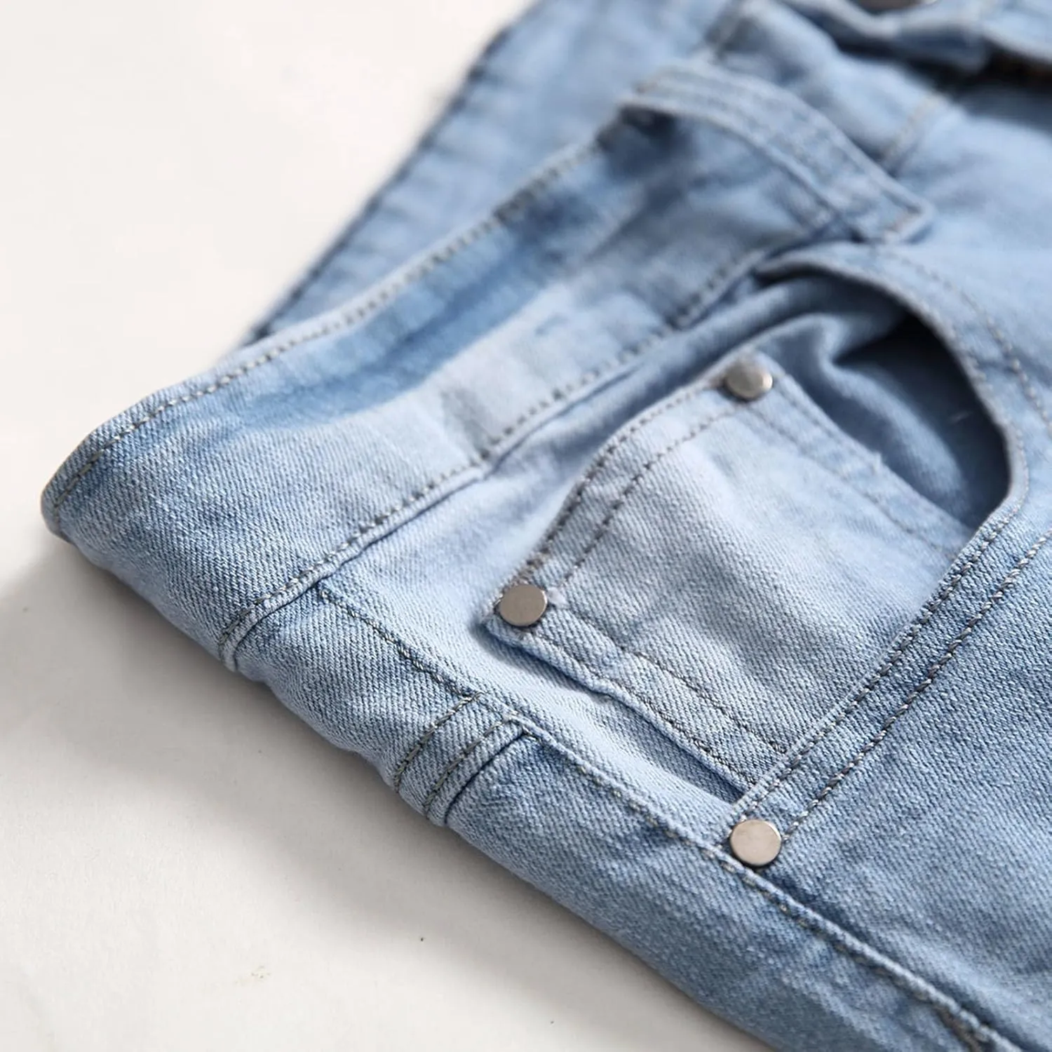 Mens Jeans Slim Fit Athletic Fit Jeans Comfort Stretch Denim Jeans Trendy Print Pants Parachute Pants for Men