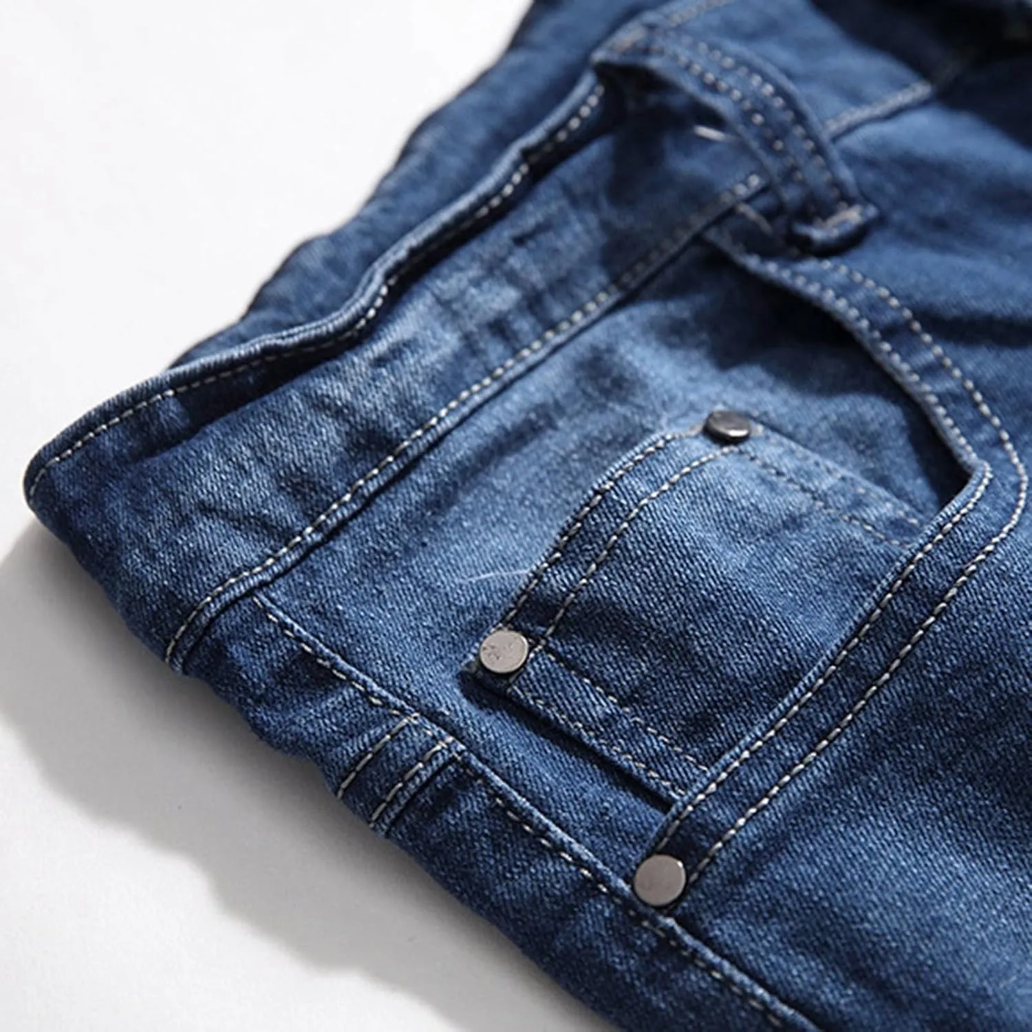 Mens Jeans Slim Fit Athletic Fit Jeans Comfort Stretch Denim Jeans Trendy Print Pants Parachute Pants for Men