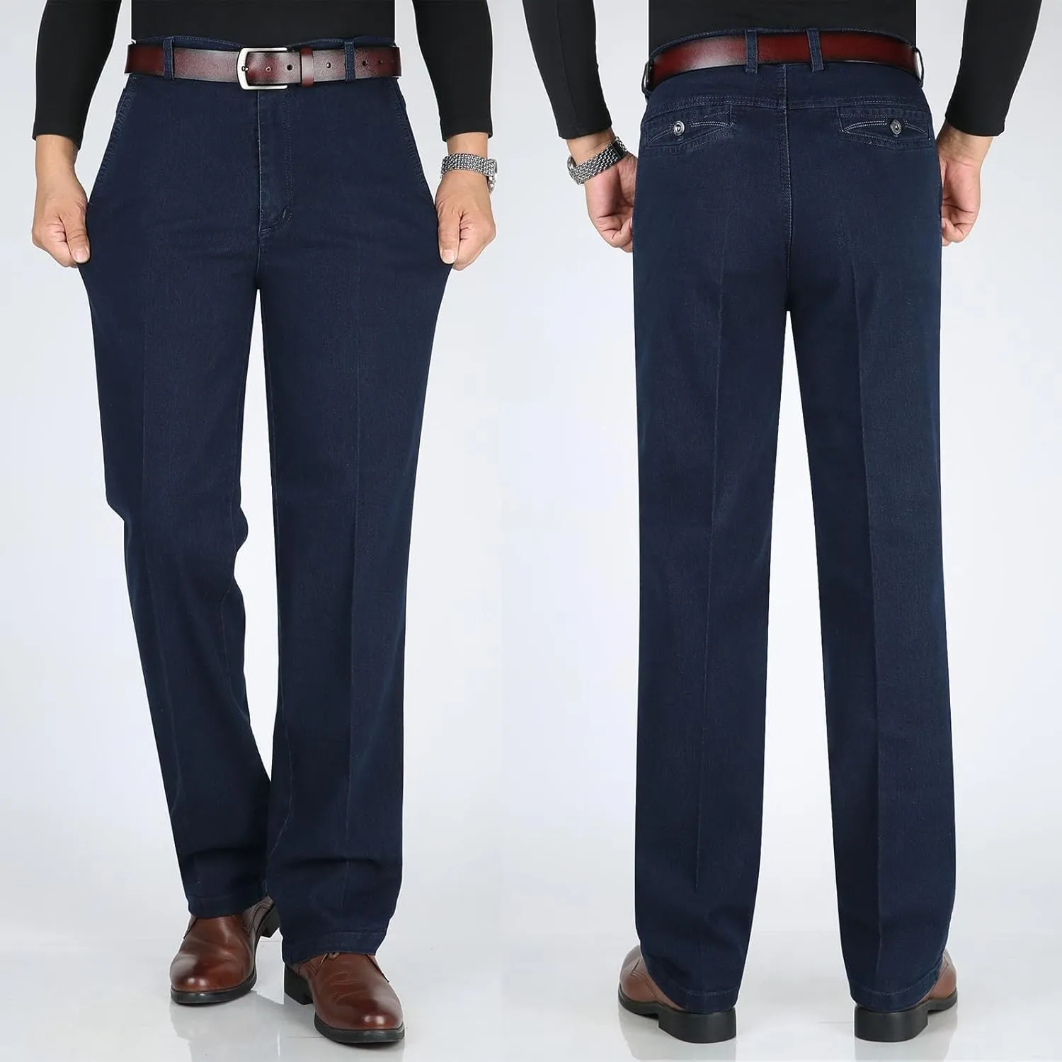 Men's JettJeans Classic Straight Fit Stretch Jeans, Blue