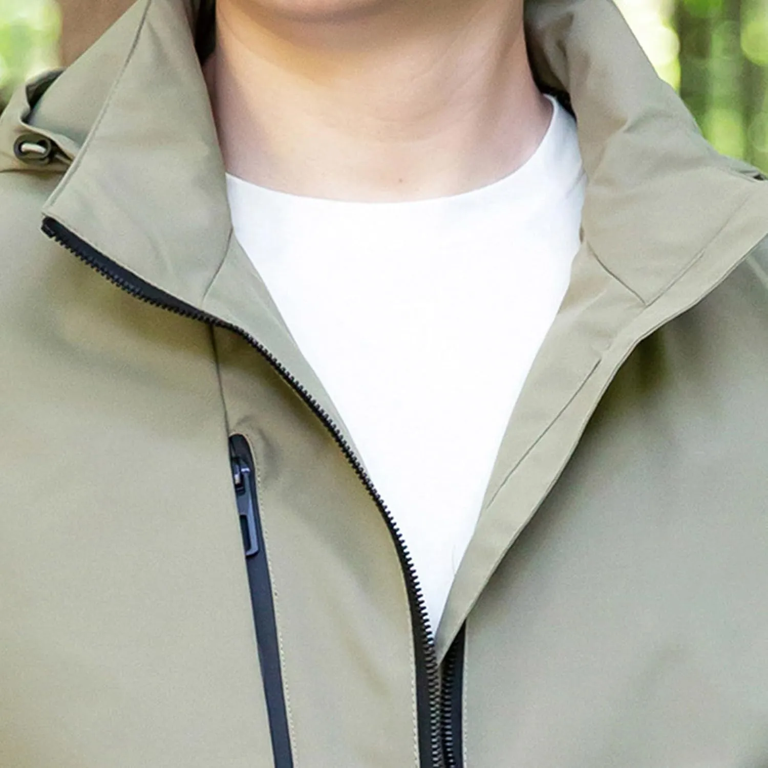 Mens Lightweight Outdoor Track Jackets Full-Zip Waterproof Rain Jacket Raincoat With Hood For Hiking Running Travel