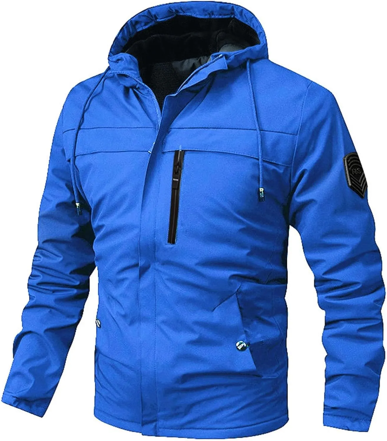 Men's Lightweight Waterproof Rain Jacket Hiking Windbreake Jacket Shell Hooded Outdoor Raincoat Overcoat for Travel