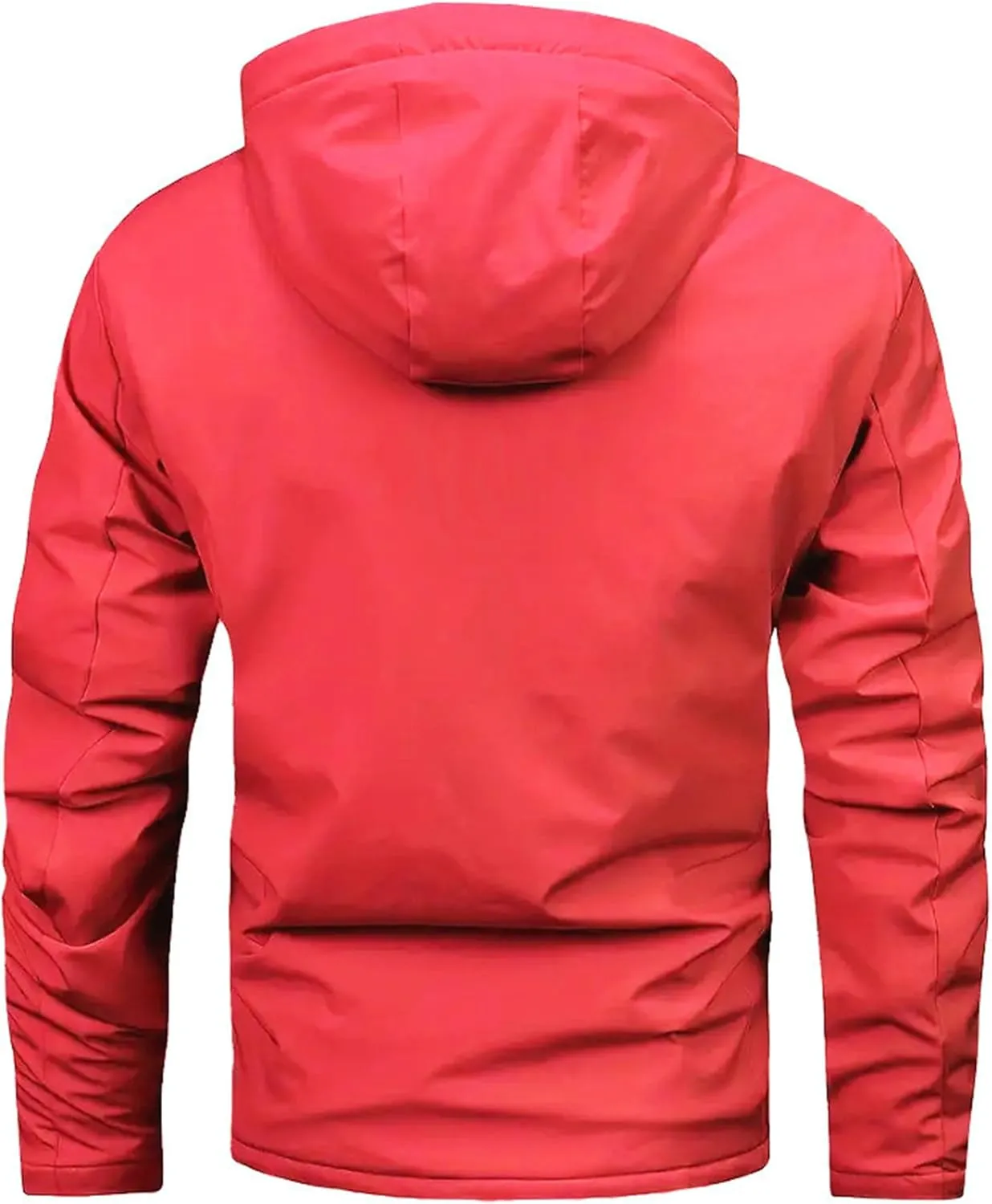 Men's Lightweight Waterproof Rain Jacket Hiking Windbreake Jacket Shell Hooded Outdoor Raincoat Overcoat for Travel
