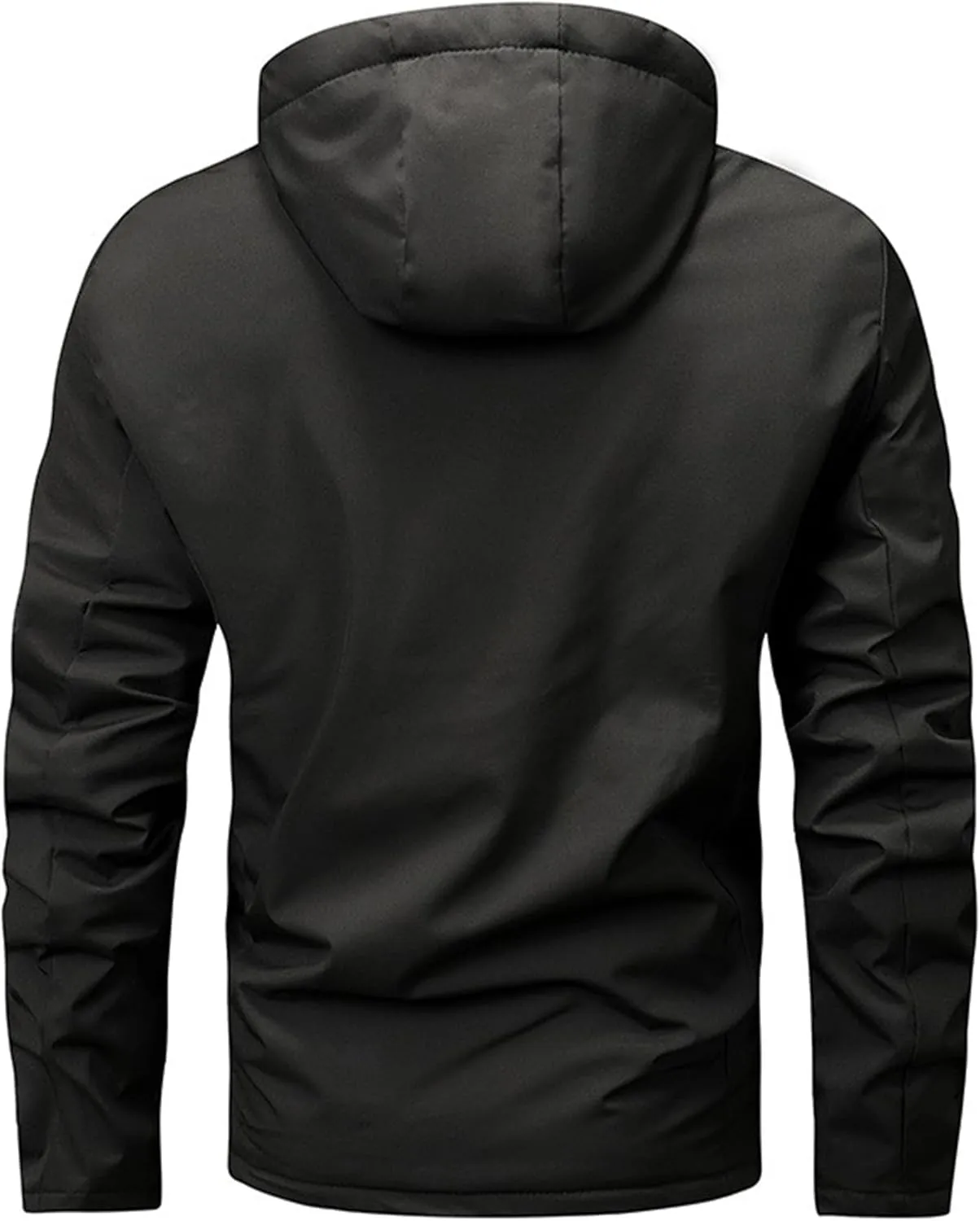 Men's Lightweight Waterproof Rain Jacket Hiking Windbreake Jacket Shell Hooded Outdoor Raincoat Overcoat for Travel