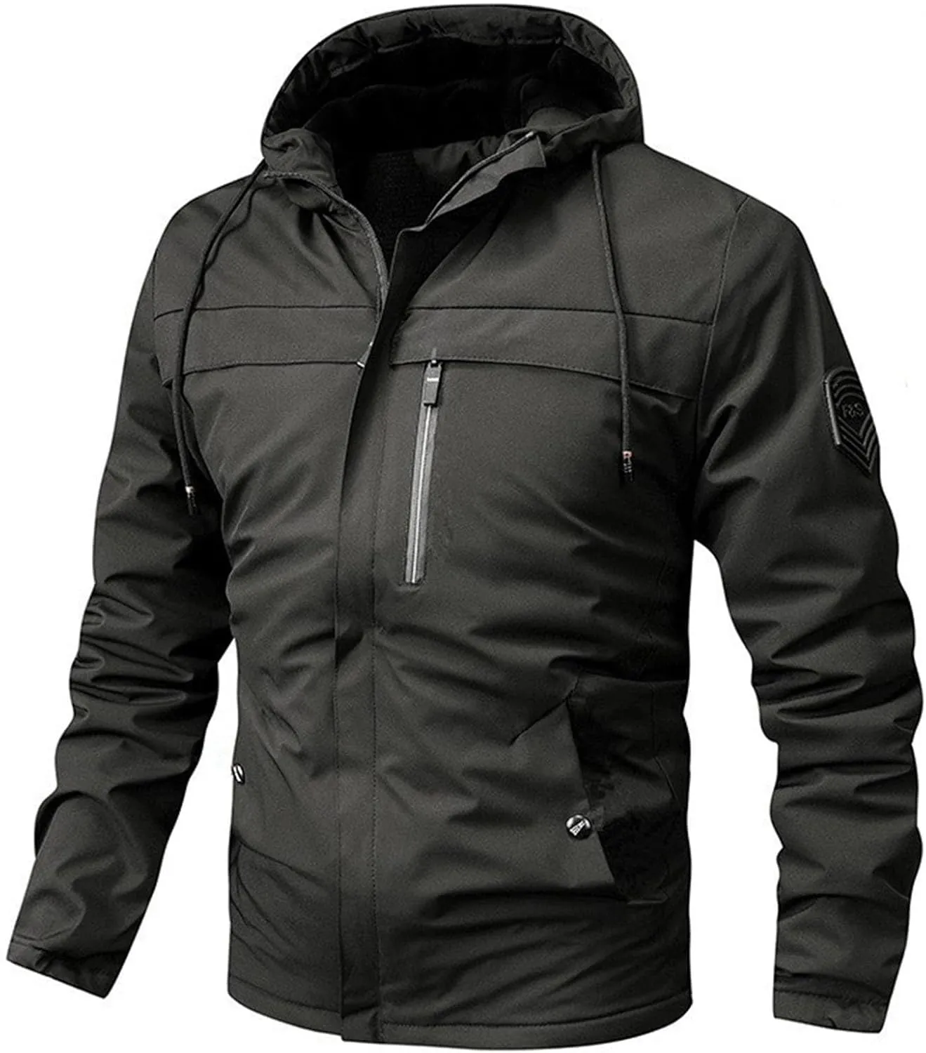 Men's Lightweight Waterproof Rain Jacket Hiking Windbreake Jacket Shell Hooded Outdoor Raincoat Overcoat for Travel