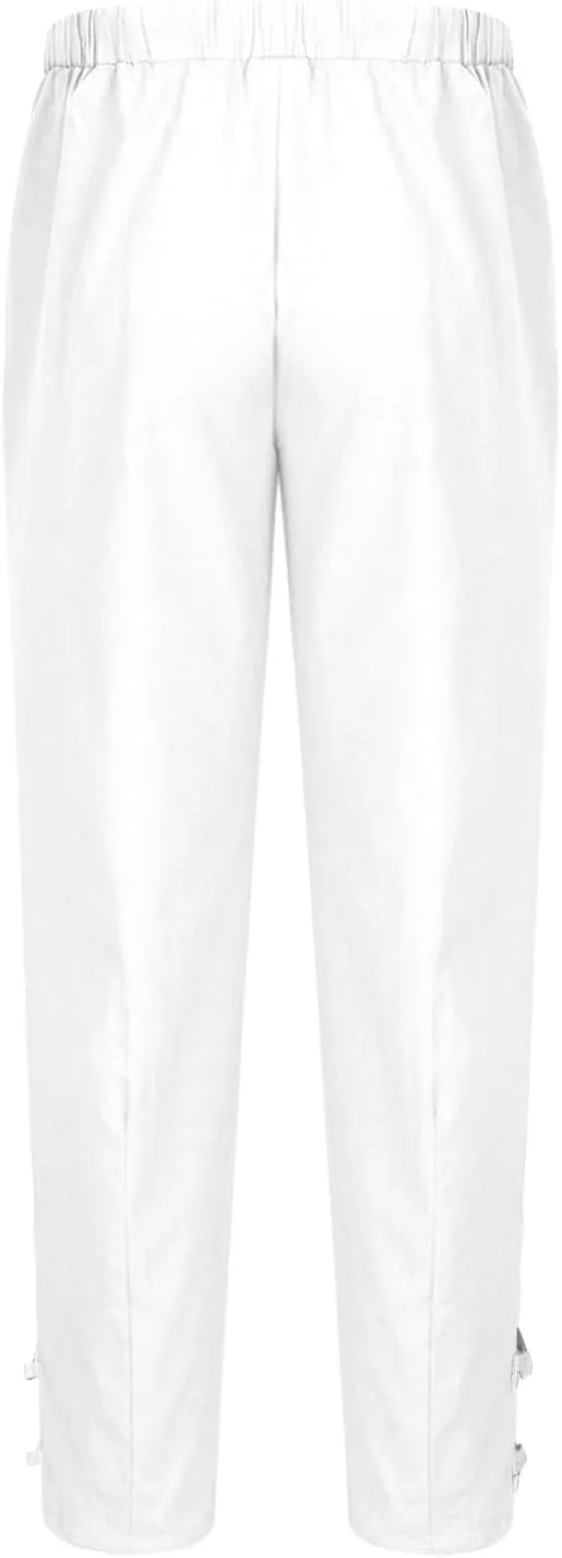 Men's Linen Harem Capri Pants Lightweight Baggy Crop Pants Loose Drawstring Elastic Waist Casual Beach Yoga Trousers