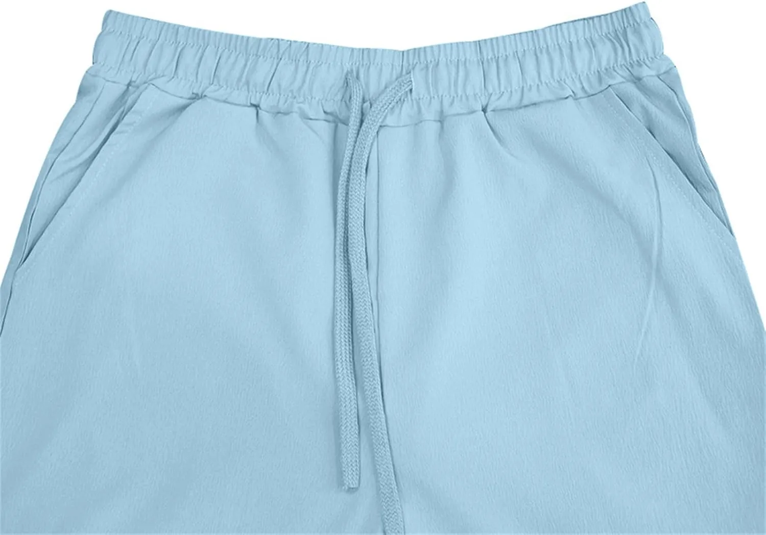 Men's Linen Pants Drawstring Elastic Waist for Yoga Beach Casual Wear Lightweight Loose Fit for Warm Weather