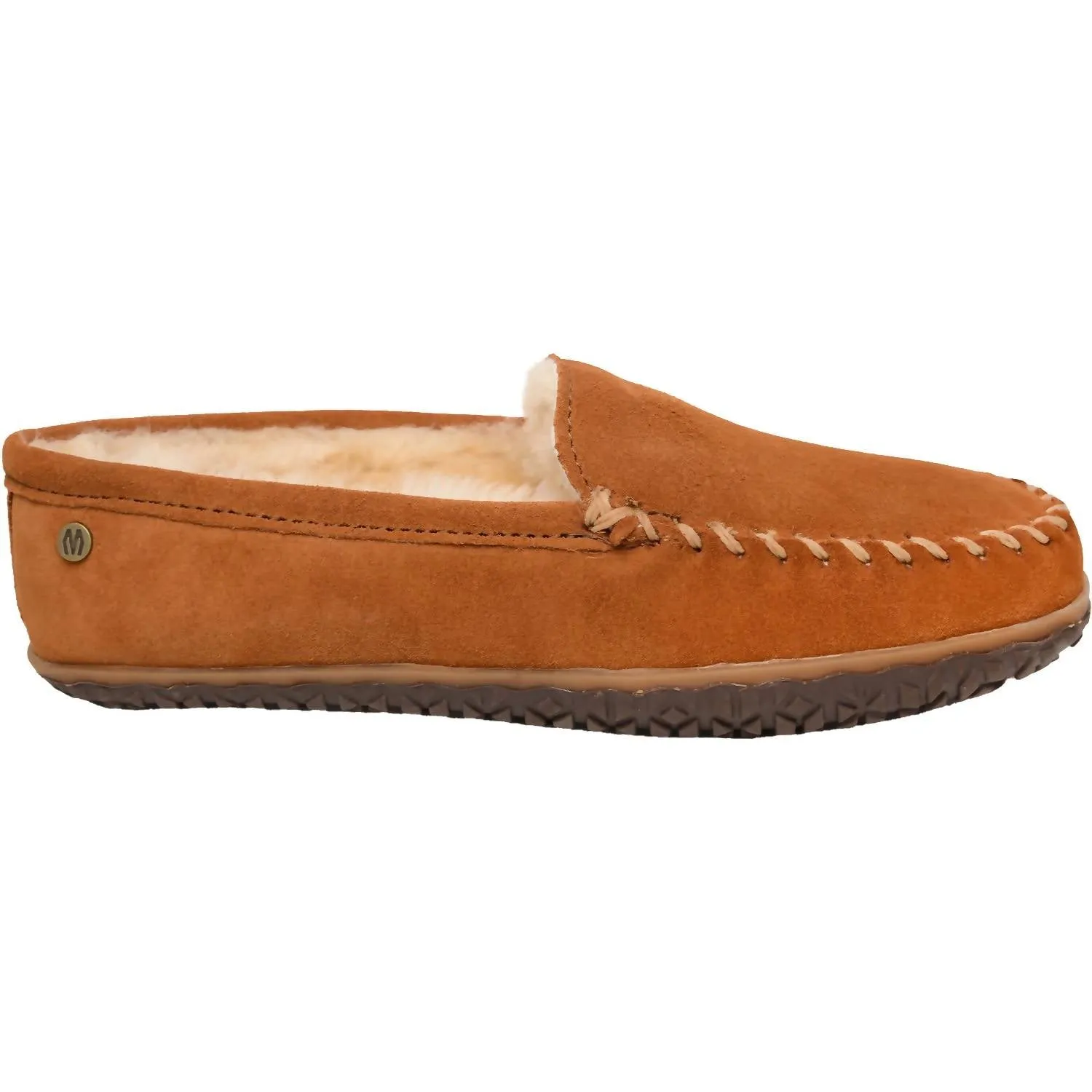 Men's Minnetonka Sheepskin Tobie Water Resistant Loafer In Brown Durable Design