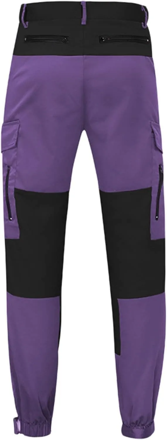 Mens Overalls Two Color Splicing Casual Pants Men's Sweatpants