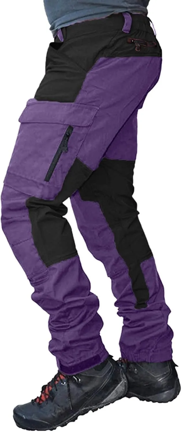 Mens Overalls Two Color Splicing Casual Pants Men's Sweatpants